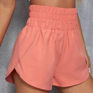 SHEIN high waist shorts peach and black